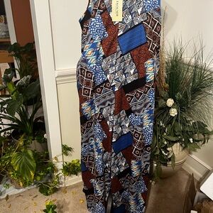 Colorful Geometric Patterned Jumpsuit